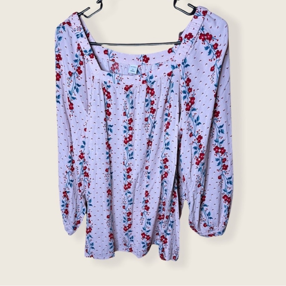 Old navy pink floral blouse